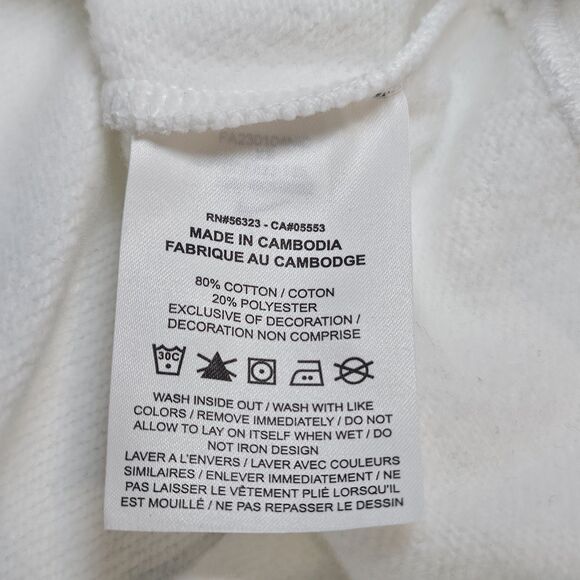 Nike Women's Sportswear Fleece Logo Sweatshirt in White/ Size XS/ DQ5832-100/New - Picture 8 of 8